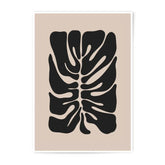 Monstera Leaf Photographic Print, Botanical Art Print, Black and Beige Minimalist Wall Art, Tropical Leaf Print, Home Decor, Nature Art - Tawshia